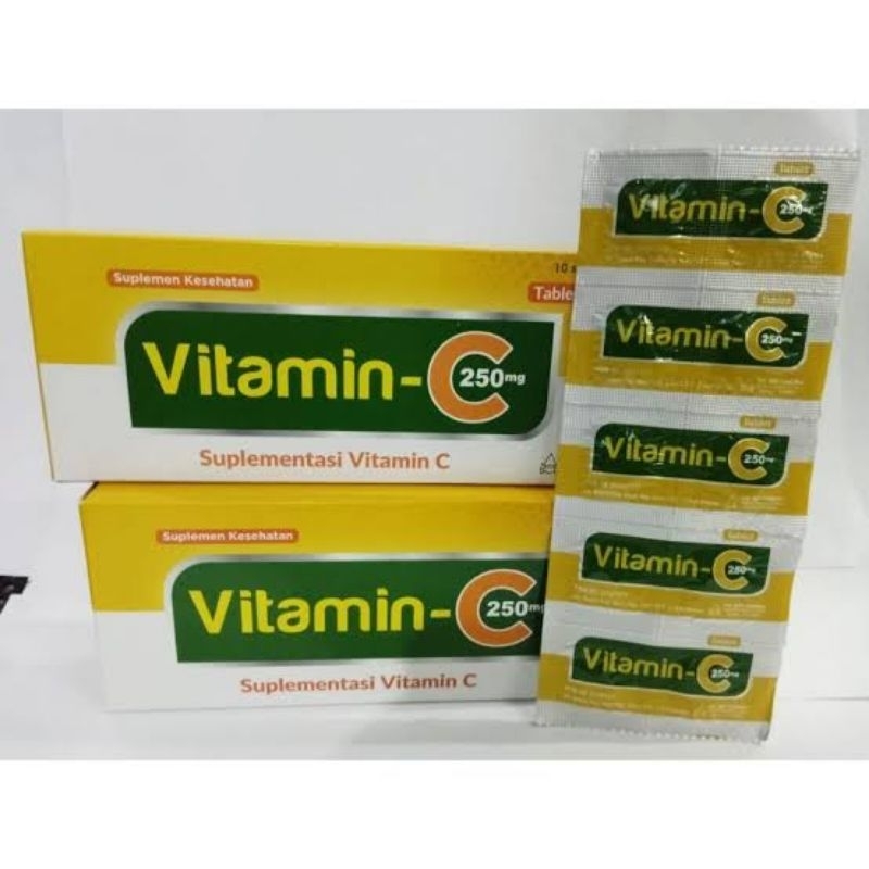 Vitamin C 250 mg tablet per strip