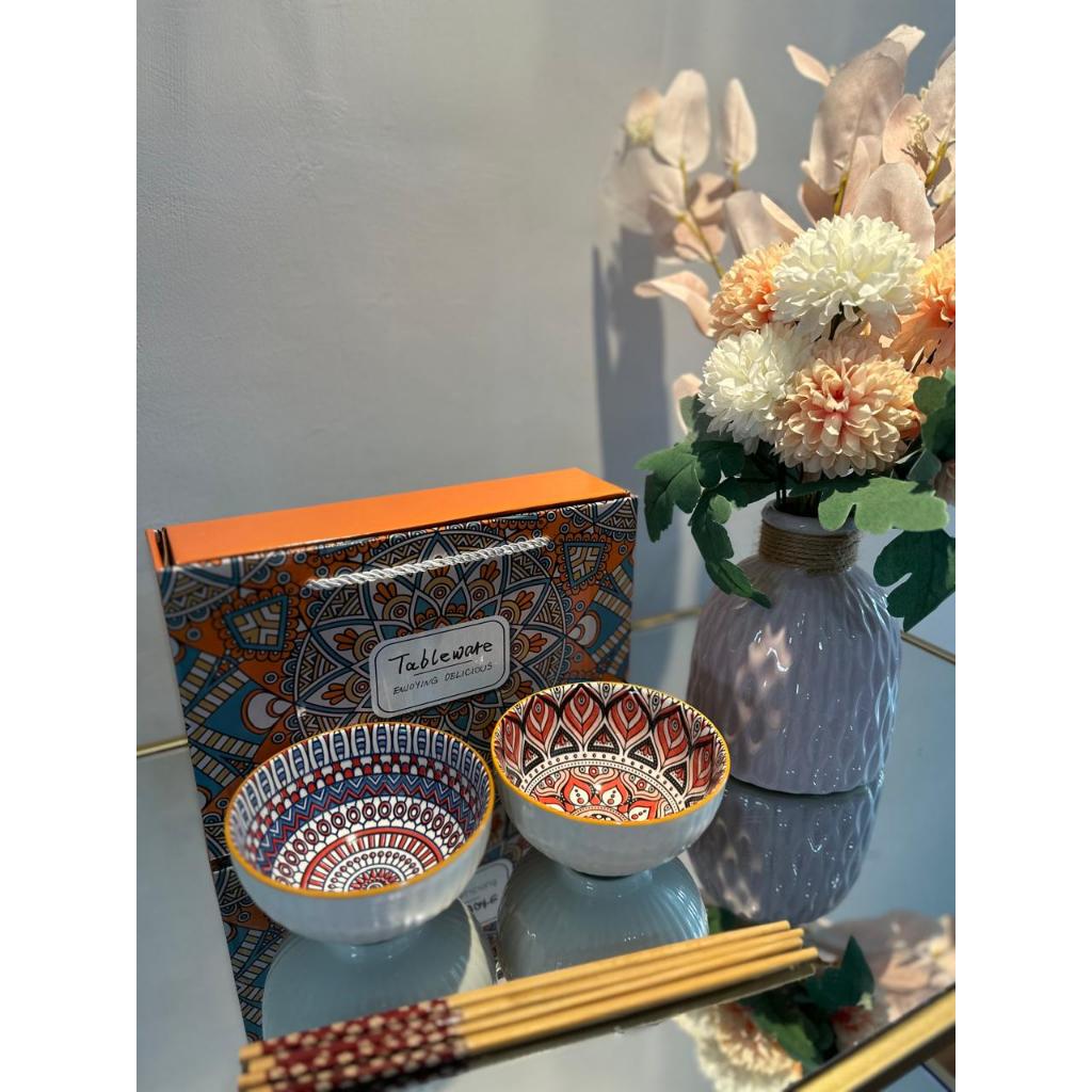 FREE SUMPIT - SET Mangkok Jepang - SET SOUVENIR / HADIAH MANGKOK KERAMIK