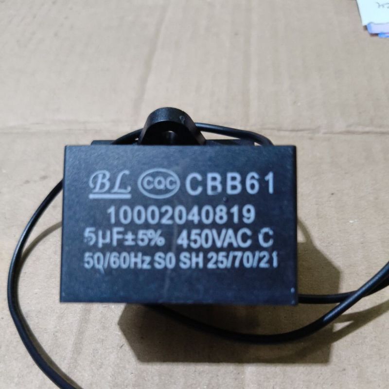 KAPASITOR KIPAS ANGIN 5MIKRO/KAPASITOR KIPAS ANGIN 5UF