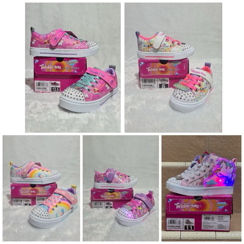 BNIB Sepatu Lampu Anak Bayi Perempuan Skechers Kids S Lights Ori Sport Station