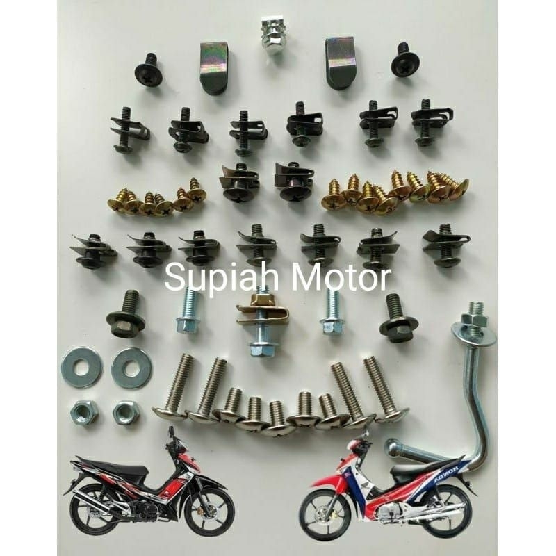 baut full body Supra x 125 / baut Supra x 125 / baut body Honda Supra x 125 lengkap