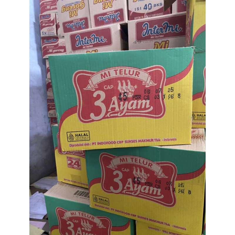 

MIE TELUR CAP 3 AYAM 110g isi 24pcs