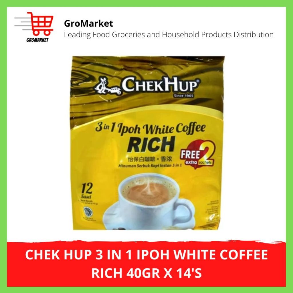 

Chek Hup 3 in 1 Ipoh White Coffee Rich 40gr x 14