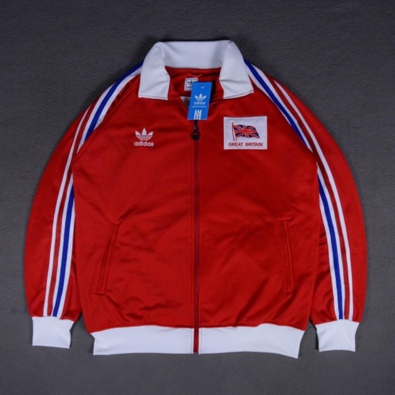 Jaket Tracktop Adidas Great Britain Unisex Full Tag