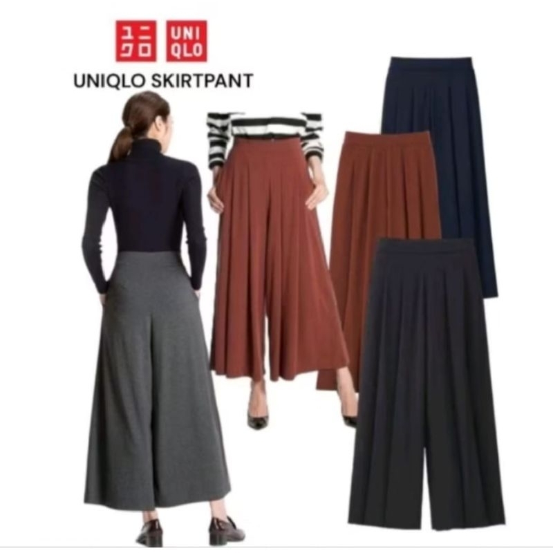 hot deals new deals unq comfy wide cullotes/celana kulot import/branded/celana kulot panjang
