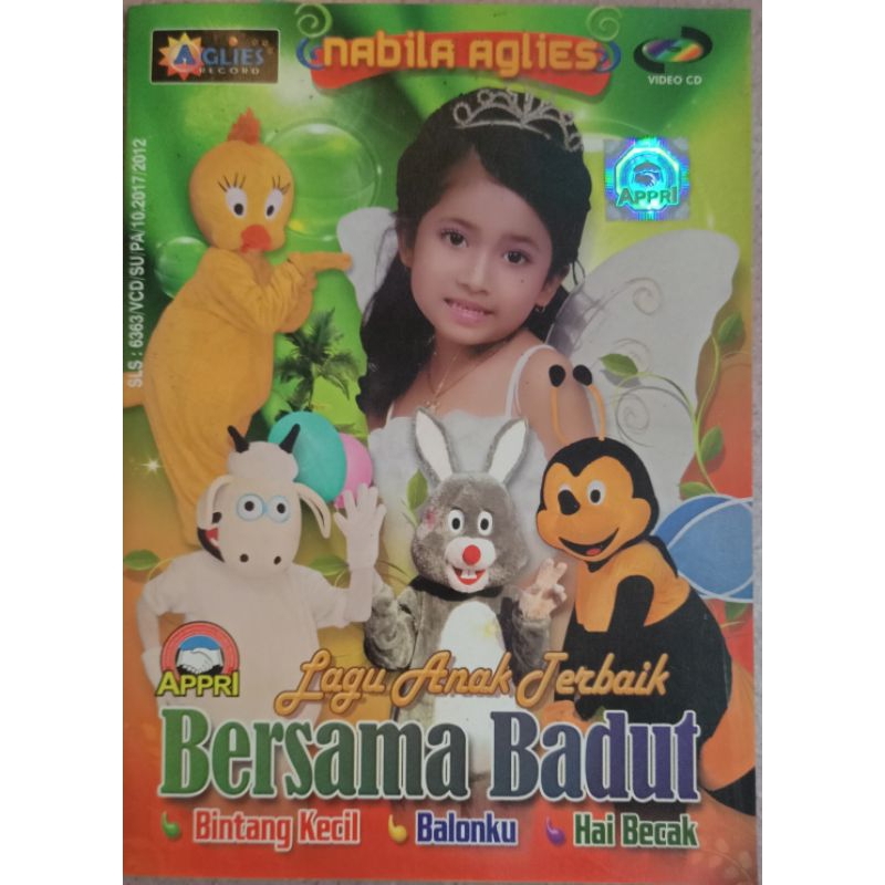 VCD original lagu anak terbaik bersama badut