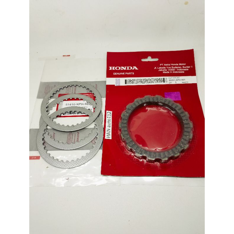 PLAT KOPLING PLUS PLAT GESEK KPH HONDA SUPRA X 125 KARISMA ORI