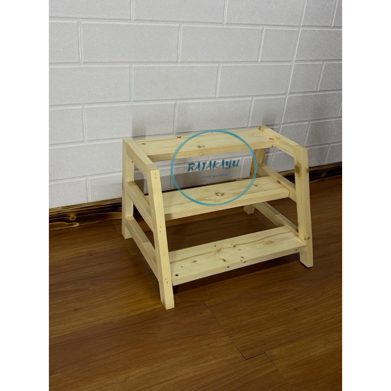 Rak Mini 3 Tingkat FULL KAYU Aestetic | Rak Bumbu 3 Tingkat FULL KAYU