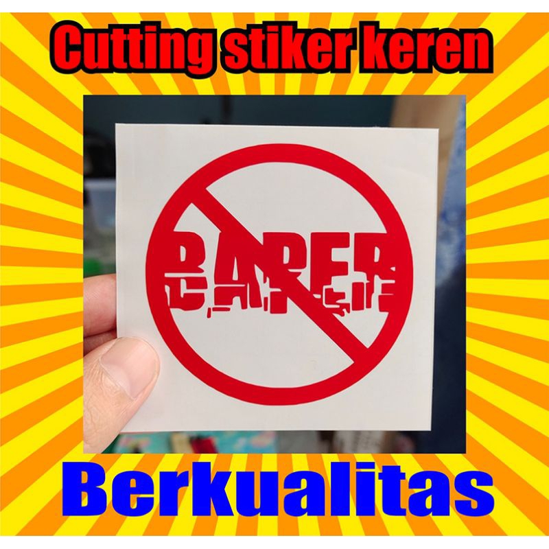 

stiker cutting dilarang baper sticker murah