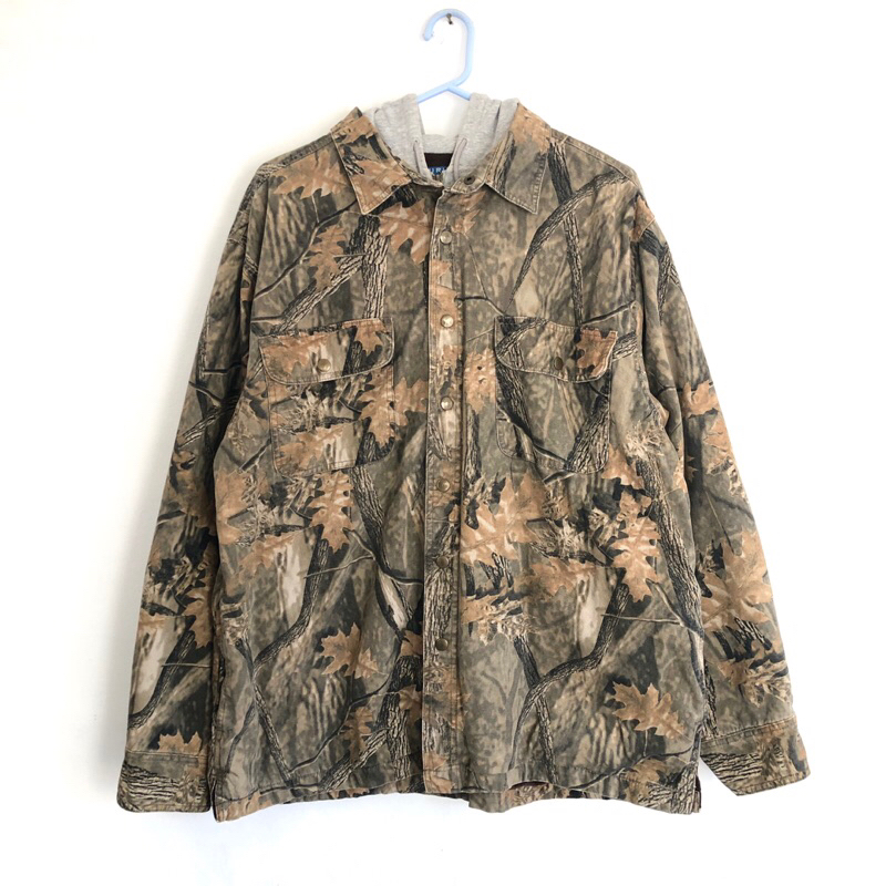 Leaf Camouflage Canvas Hooded Jacket Carhartt x Stussy