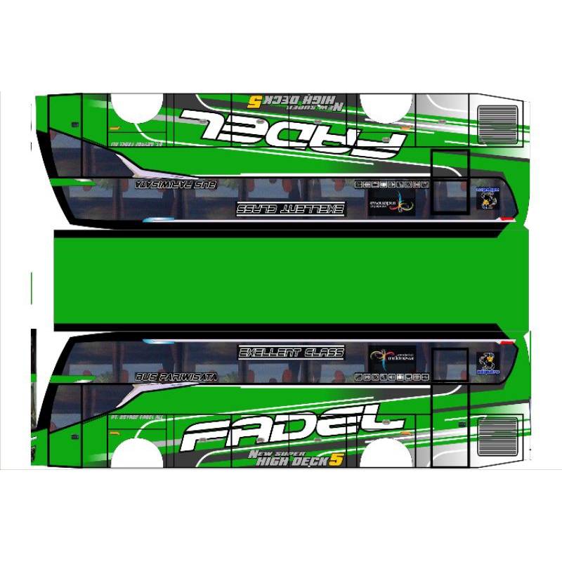 Lembaran Pola Miniatur Bus Skala 1:30 Terlengkap dan paling murah