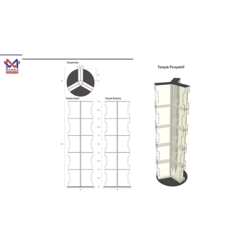 

akrilik display brosur A4/tempat brosur
