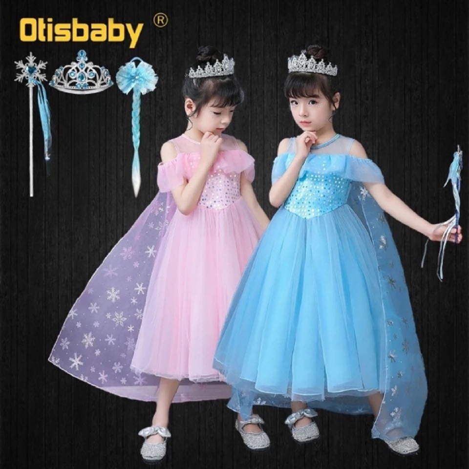 GRATIS AKSESORIS | baju anak princess perempuan | gaun anak perempuan | baju frozen anak perempuan |