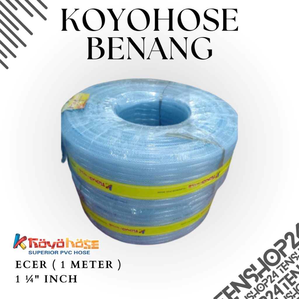 Selang Air Serat Benang Merk Koyohose 1 1/4" Inch Jual Eceran ( Harga PerMeter ) Tebal Roll Air Tama
