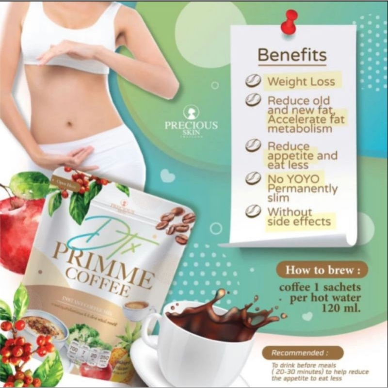 

Coffee DTX Primme, Weight Control Coffee, Kopi Diet