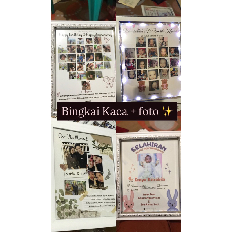 BINGKAI FOTO 10INCI HAPPY BIRTHDAY/HAPPY WEDDING/HAPPY ANNIVERSARY/ BINGKAI FOTO KELAHIRAN BAYI/KADO