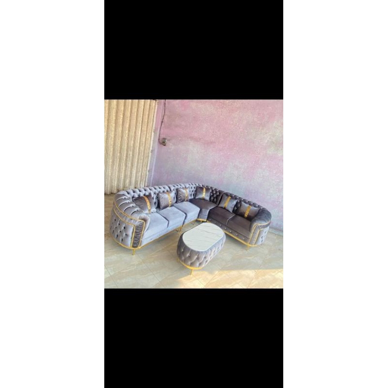 sofa turki sudut full bludru