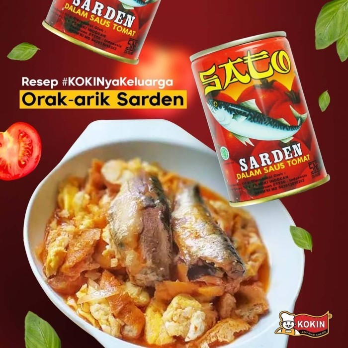 

Maknyuss1 Ikan Sarden Kaleng Sato 1 Karton 50 Pcs X 155Gr Makanan Siap Saji Halal - Kokin
