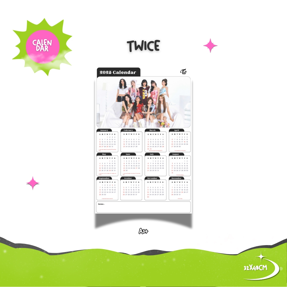 

2025 KALENDER TWICE KPOP + LAMINASI 2SISI GLOSSY IDOL KOREA BIAS MURAH UNOFFICIAL ONCE JIHYO NAYEON JEONGYEON MOMO SANA MINA DAHYUN CHAEYOUNG TZUYU READY STOCK !