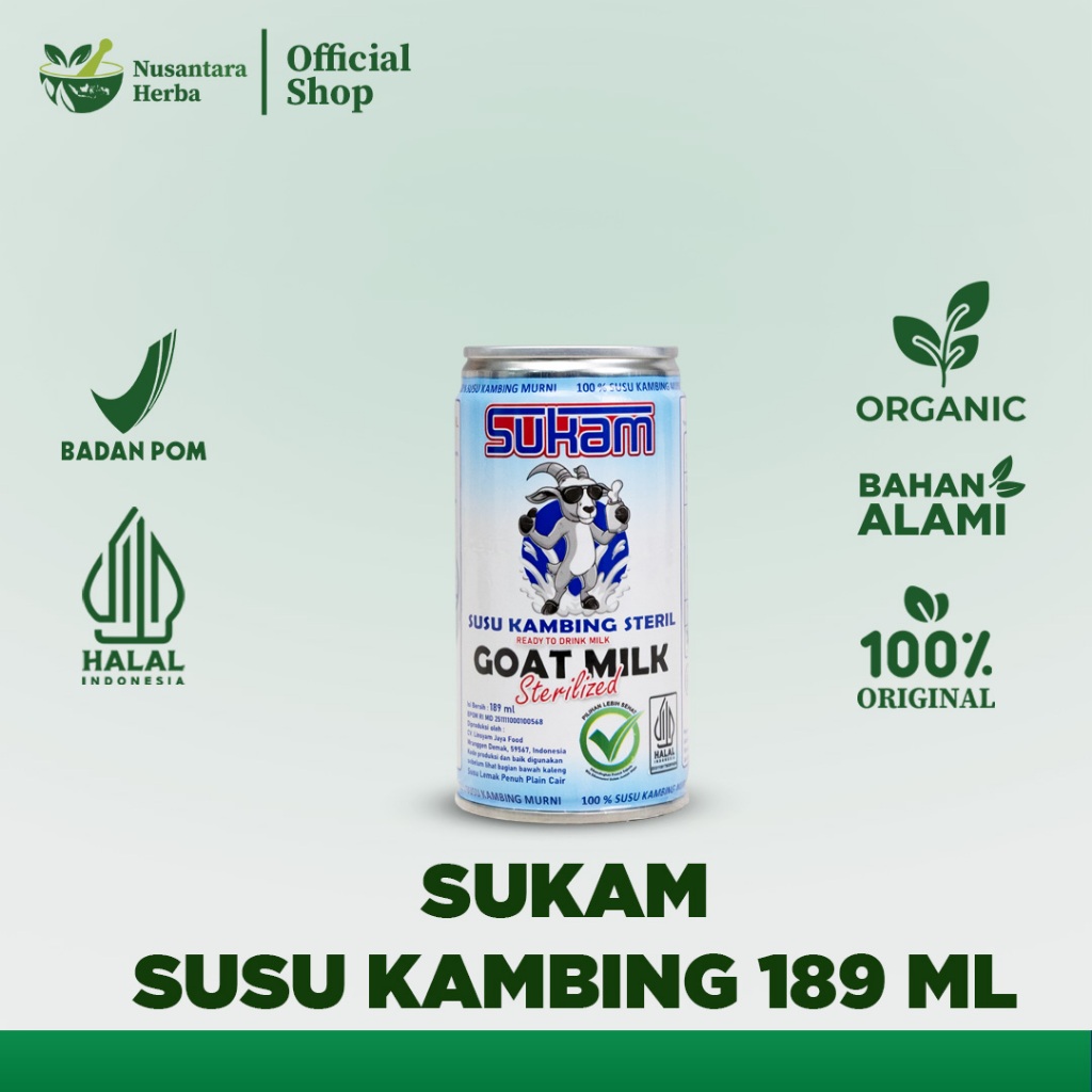 

SUKAM Susu Kambing Steril Pertama di Indonesia - rendah gula dan tinggi kalsium 189 ml