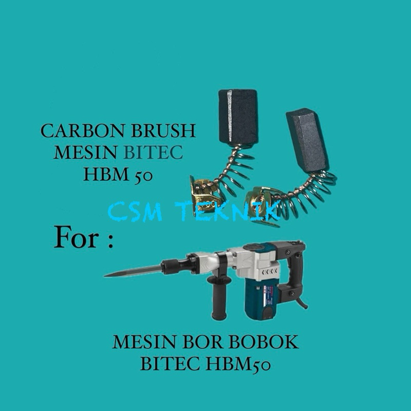 CARBON BRUSH ARANG BITEC HBM50 HBM5 ARANG MESIN BOBOK BITEC HBM 50