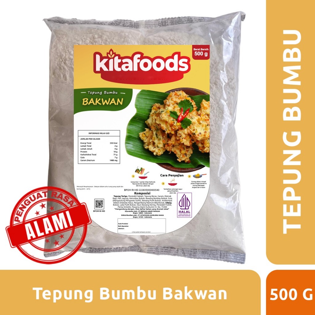 

Kitafoods Tepung Bumbu Bakwan 500g - Tanpa Penguat Rasa