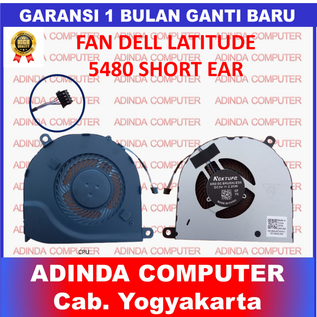 Fan Dell Latitude 5480 E5480 E5490 5490 - Short Ear