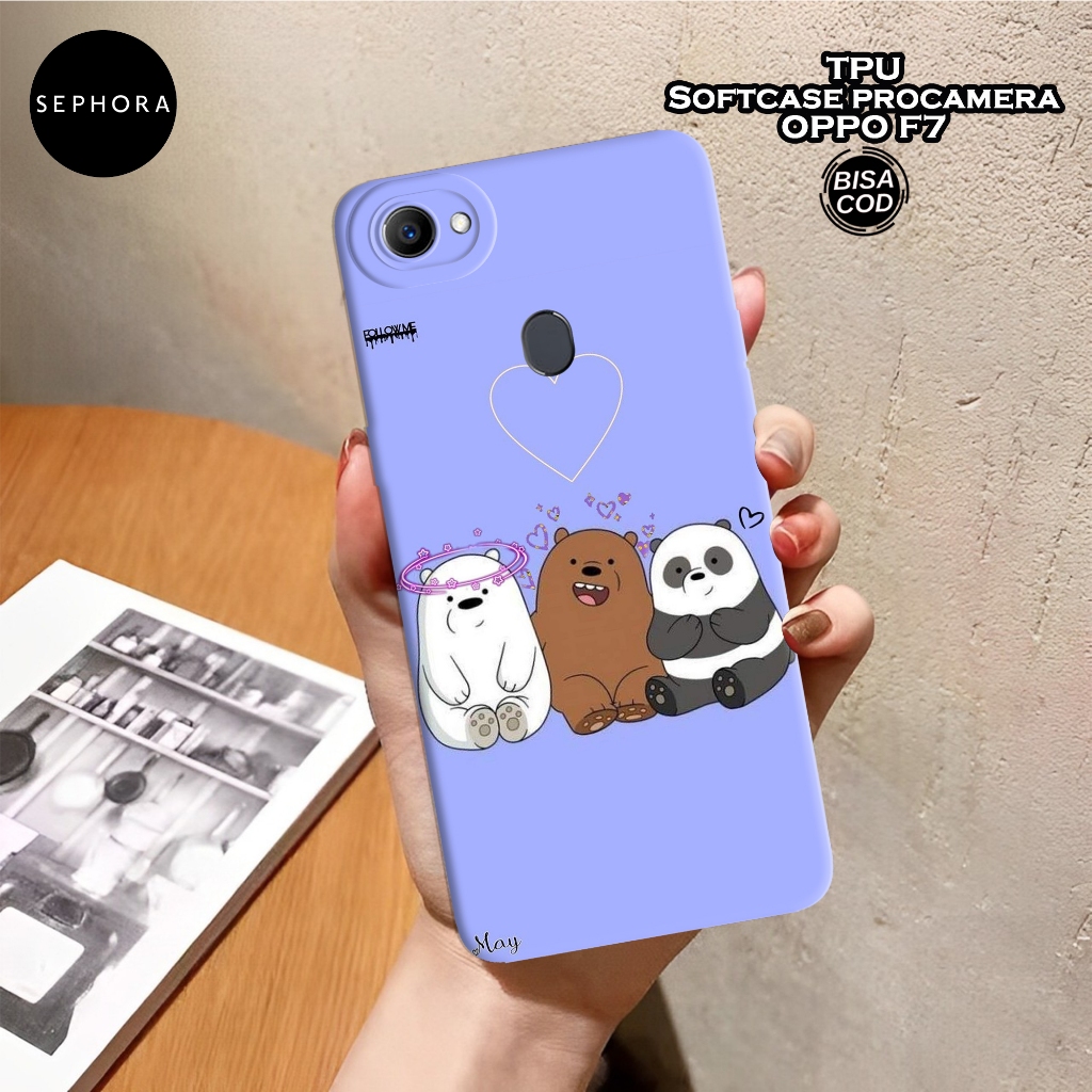 Case OPPO F7 Terbaru - Fashion Case Bear - Softcase OPPO F7 - Case Pro Camera - Casing OPPO F7 Terba