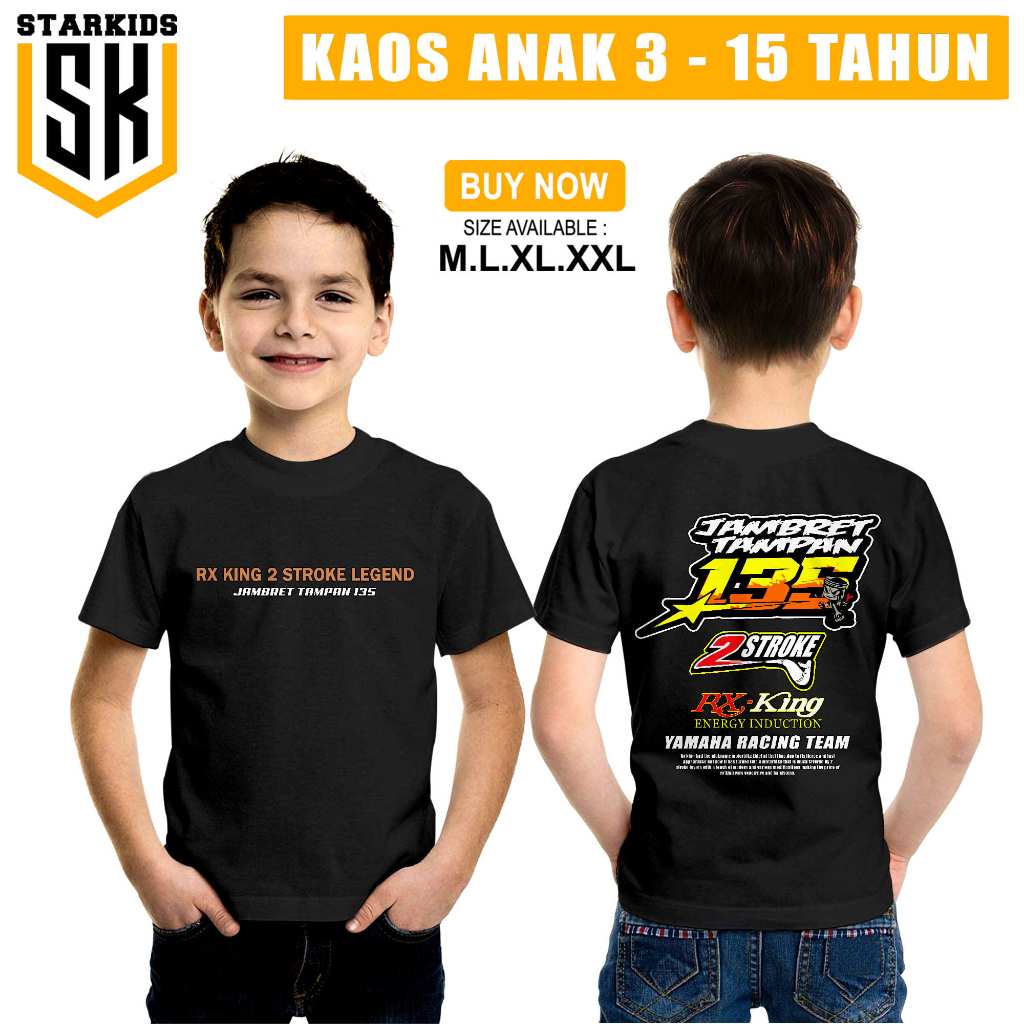KAOS ANAK RX KING TERLARIS JAMBRET TAMPAN | T-SHIRT RXKING 2 STROKE LEGEND JT | Kaos Two Stroke 135c