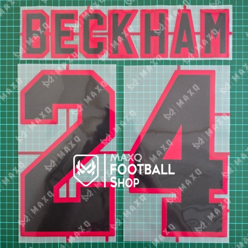NAMESET BECKHAM 24 MAN UNITED MUFC AWAY KIT 1995 / 1996 JERSEY