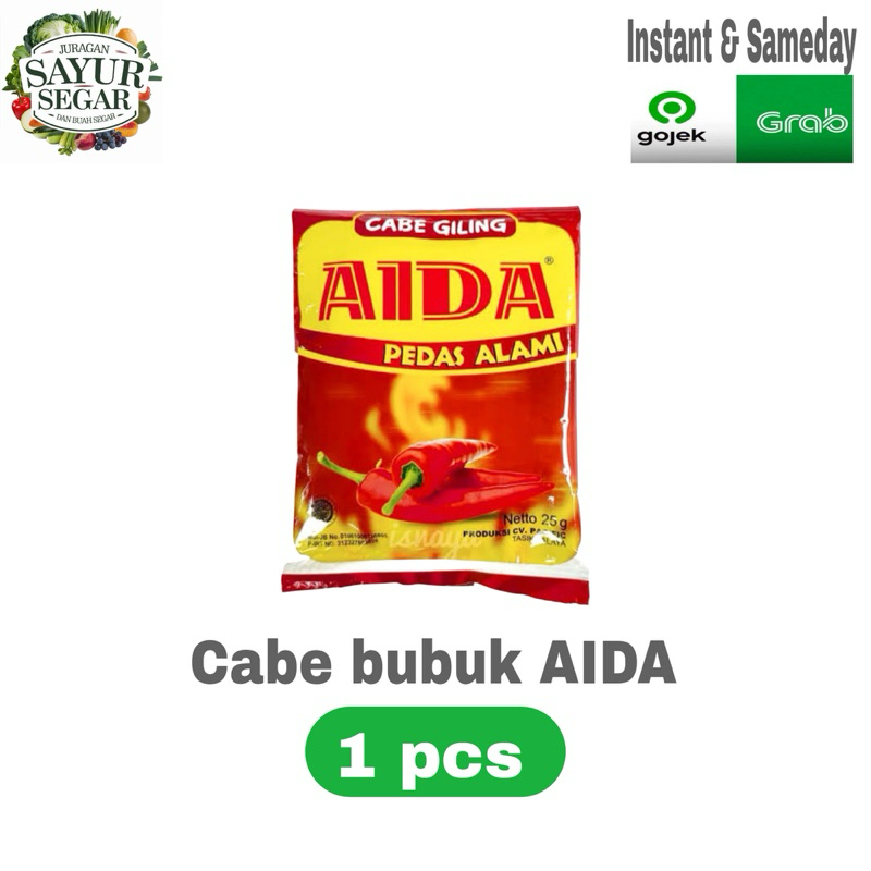 

Cabe bubuk AIDA pedas alami 25gr sachet 1pcs