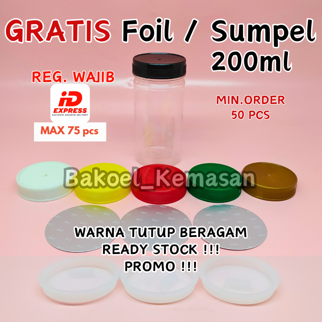 Botol Sambal 200ml Toples Sambel Bumbu Plastik PET 175 ml 200 ml SLIM