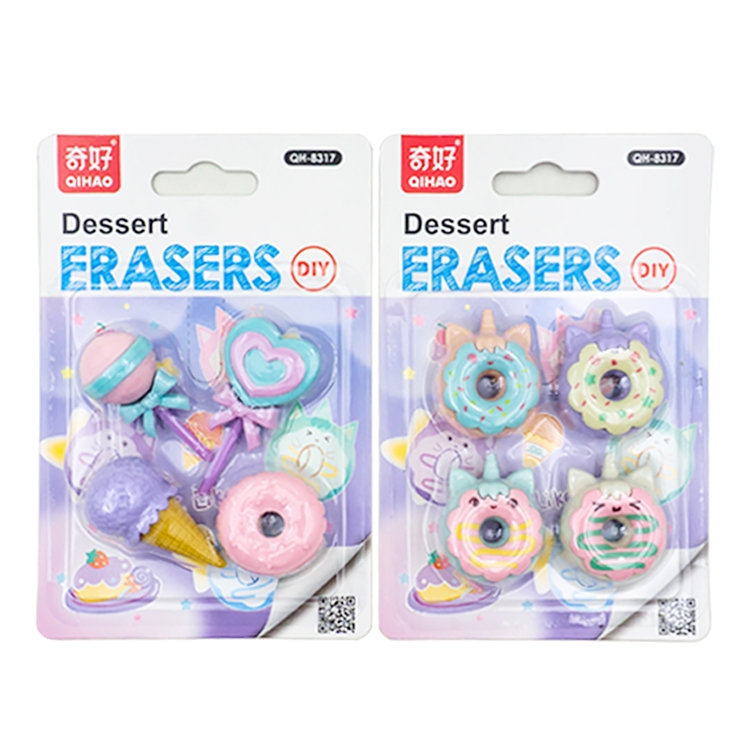 

8317 Penghapus set karakter candy lollipop donut anak perempuan - stationery