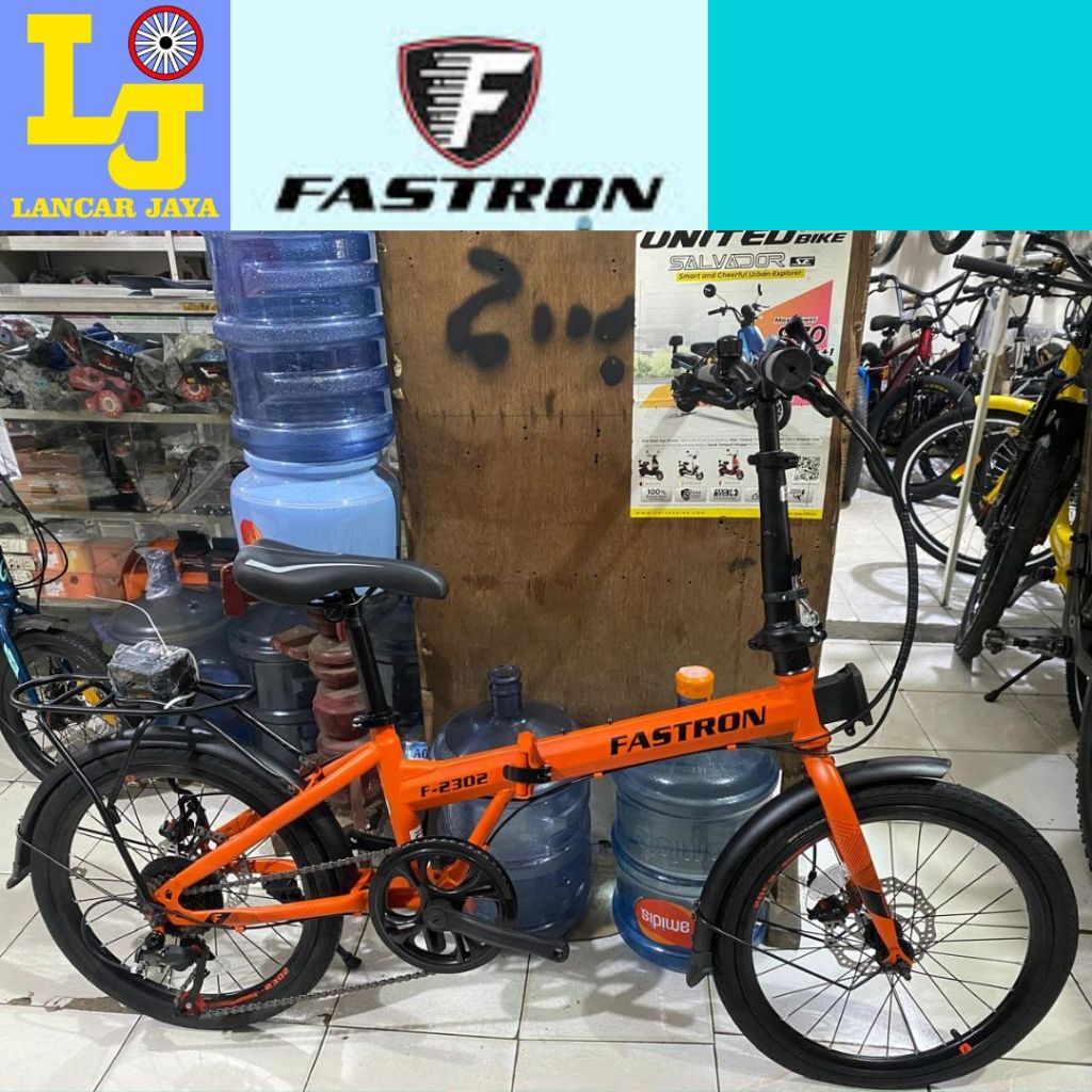 FASTRON 20" Sepeda Lipat 7 Speed 2302 STEEL Folding Bike City Bike Disc Brake Mechanical Rem cakram 