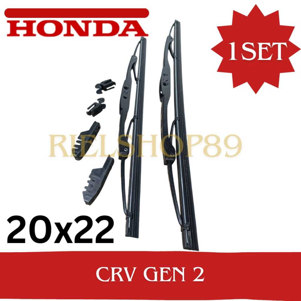 1 Set Wiper Blade / Karet Wiper Depan Honda CRV Gen 2