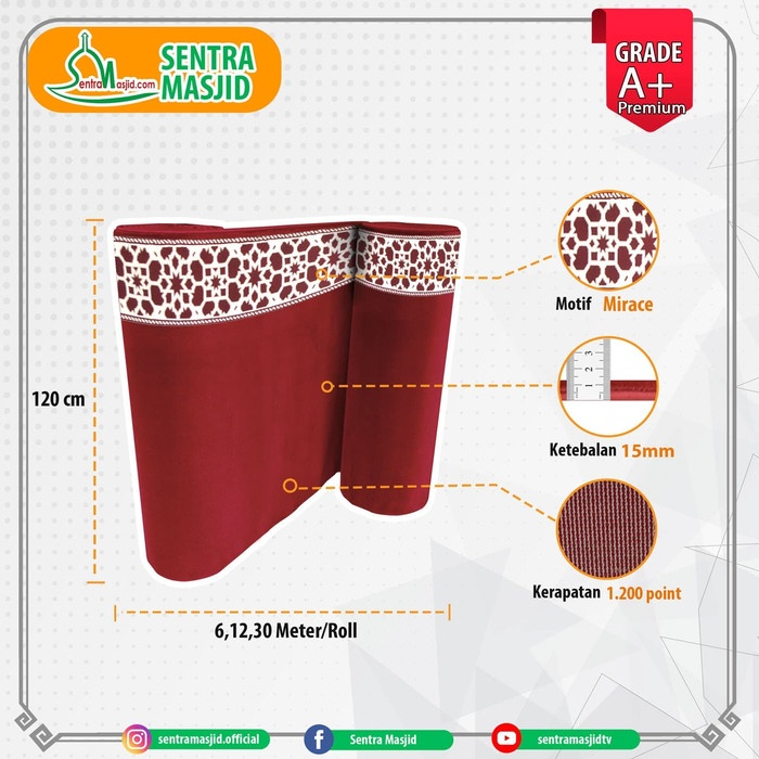 Jual Karpet Masjid dan Mushola Original Turki Motif Mirac