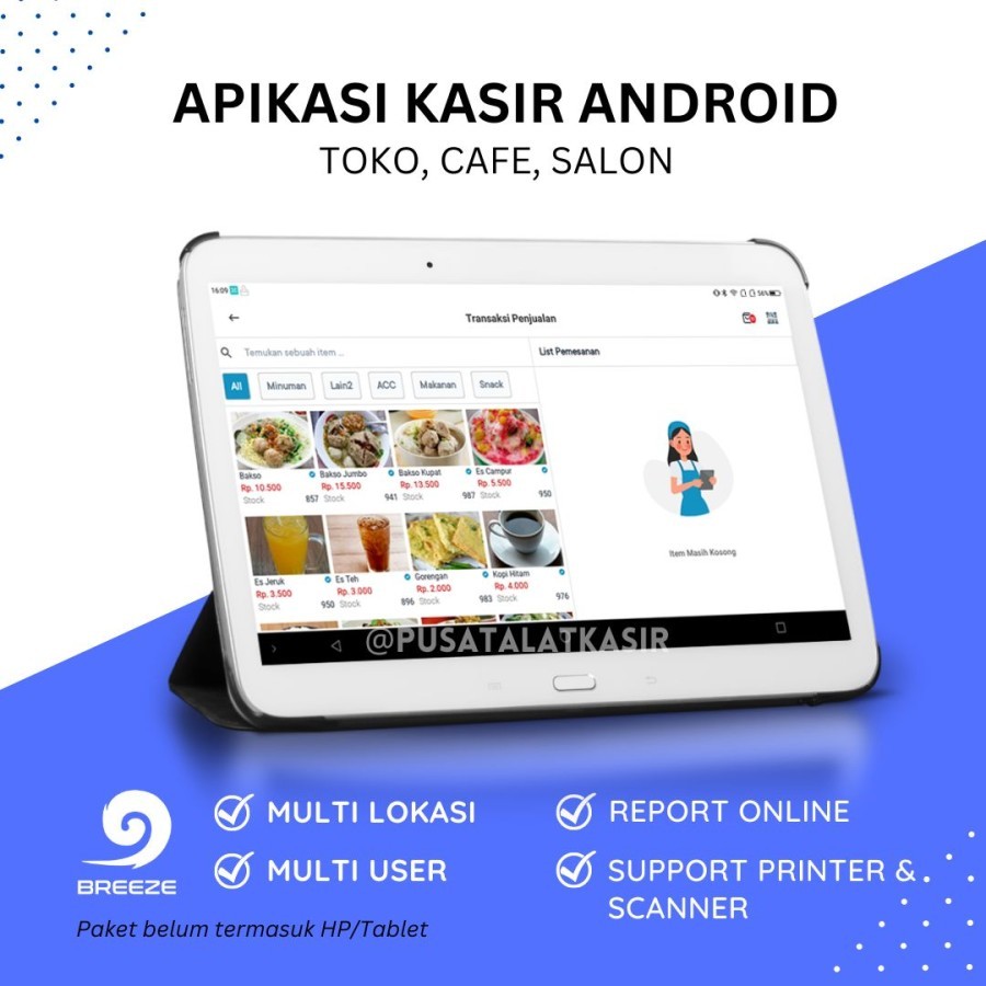 Paket APLIKASI KASIR ANDROID UNTUK TOKO/RESTO/SALON