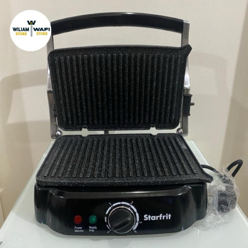 Starfrit Panini Wajan Listrik Panggang elektrik Panini Grill press Sandwich toaster maker