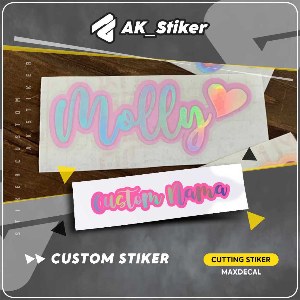 

(SEHARI JADI!!) STIKER CUTTING NAMA CUSTOM/STIKER TIMBUL ANTI AIR (TANPA MINIMAL ORDER)