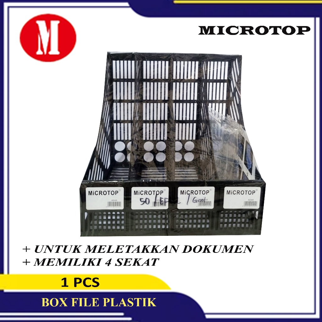 

Box File Plastik Microtop 4 Sekat