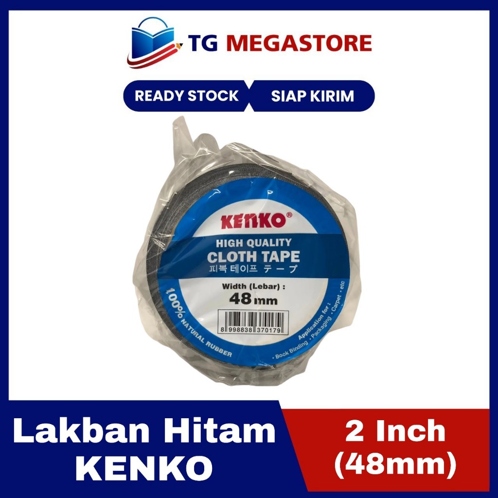 

Lakban Hitam / Cloth Tape Kenko 2 Inci (48mm)