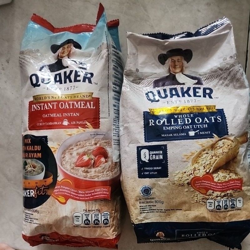 

Quaker Rolled Oats/oatmeal instan 800gr