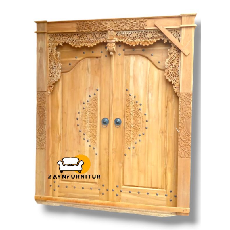 Pintu Gapura Gebyok Minimalis 180x220 Jati Tua Jepara