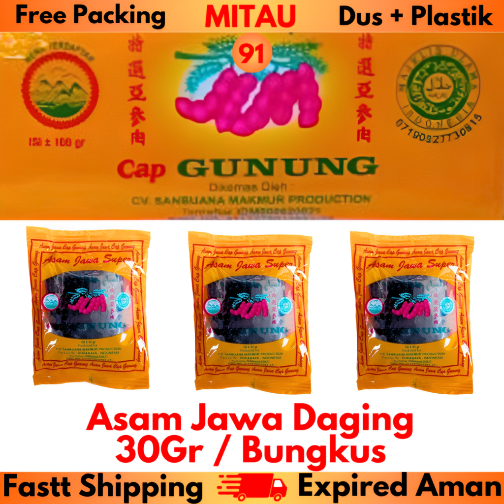 

Asam Daging Cap Gunung 30 Gr / Bungkus