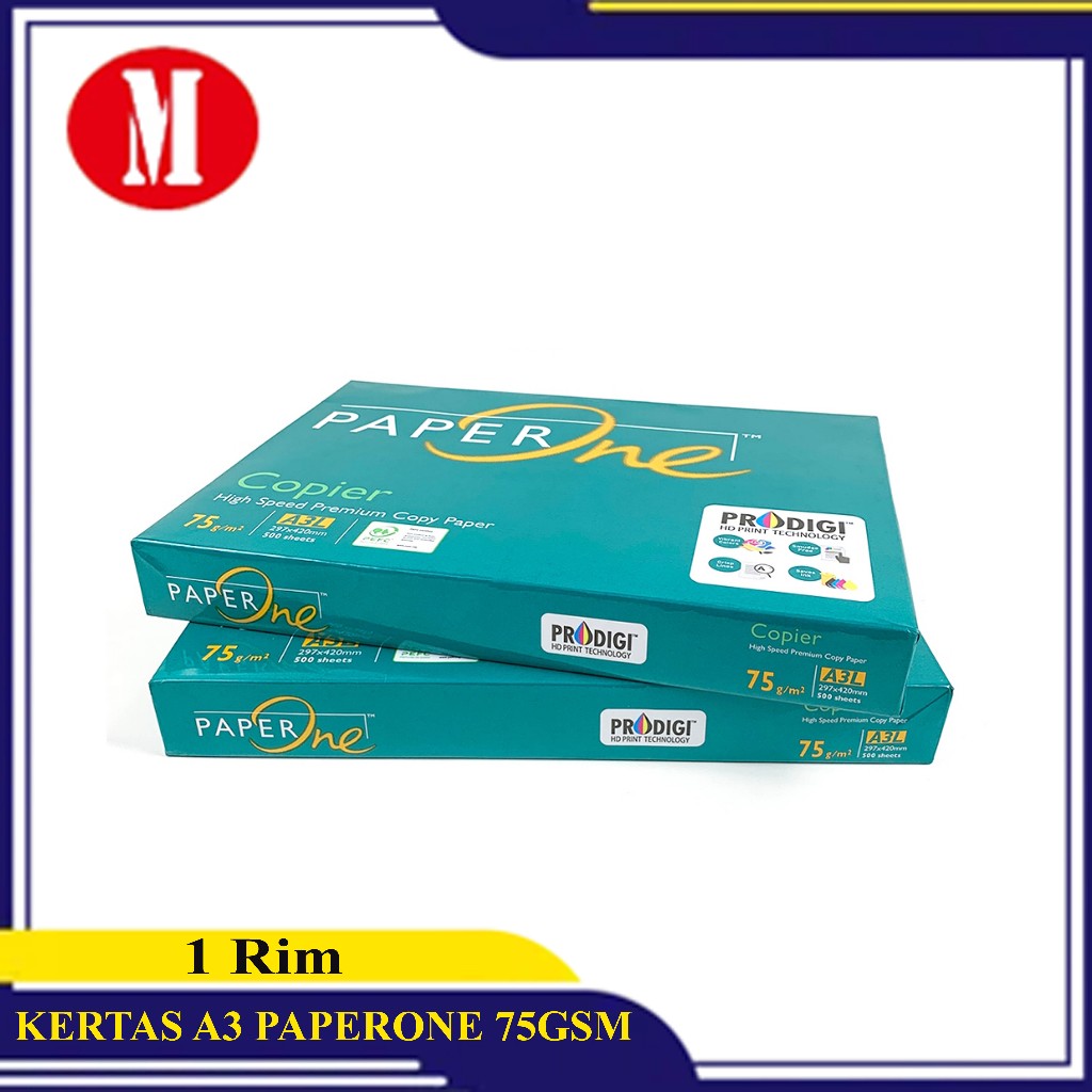 

Kertas A3 Paper One 75 GSM 1 RIM