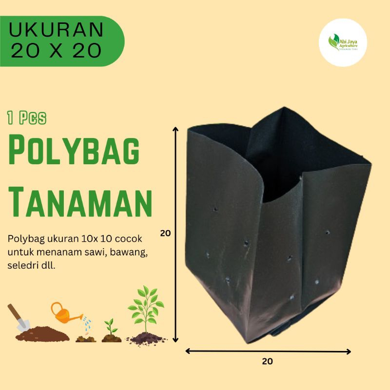 Polybag 20 x 20 polybag tanaman polybag sawi polybag bawang polybag seledri daun bawang