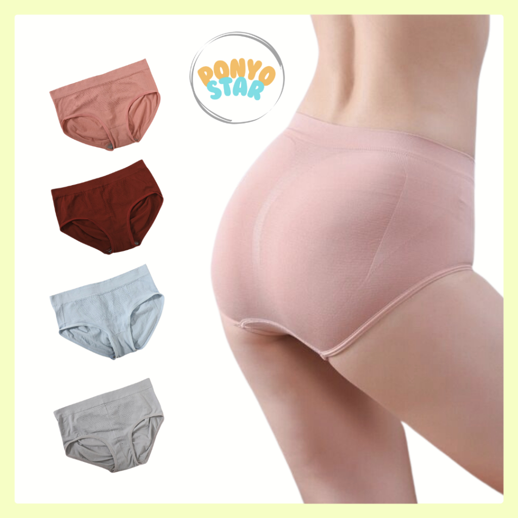 101 Celana Dalam Honeycomb Motif Bahan Spandex Nylon - Katun Lembut Wanita CD Kolor Cewe Bahan Lembu