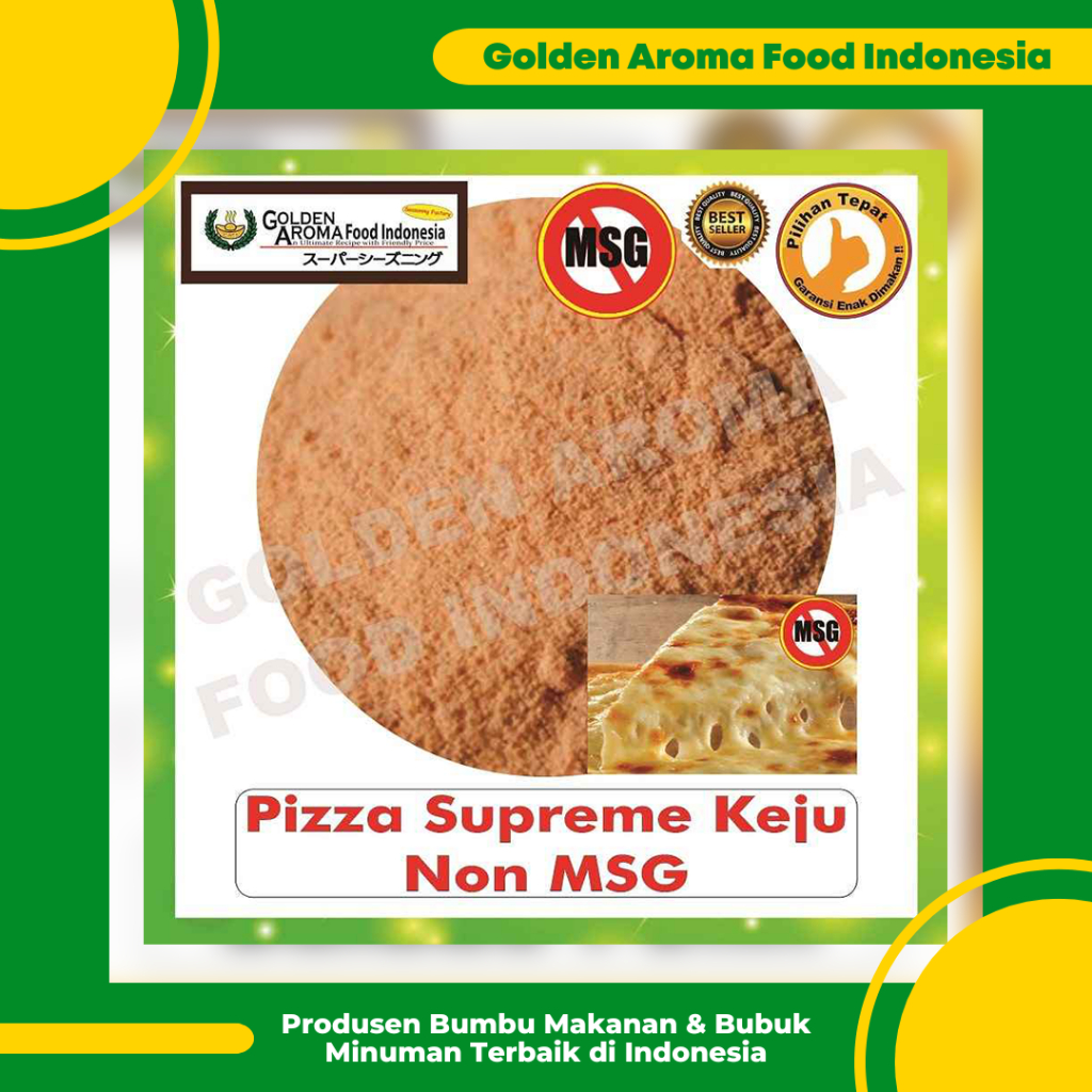 

Bumbu Tabur Rasa Pizza Supreme Keju Non MSG 1 kg Jual Bubuk Tabur Pizza Cheese No MSG Murah GAFI