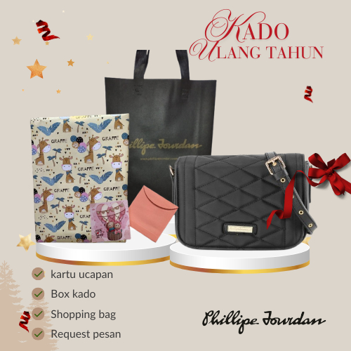 

Phillipe Jourdan Hampers Christmas Wanita Sling Bag Lalisa (Black)