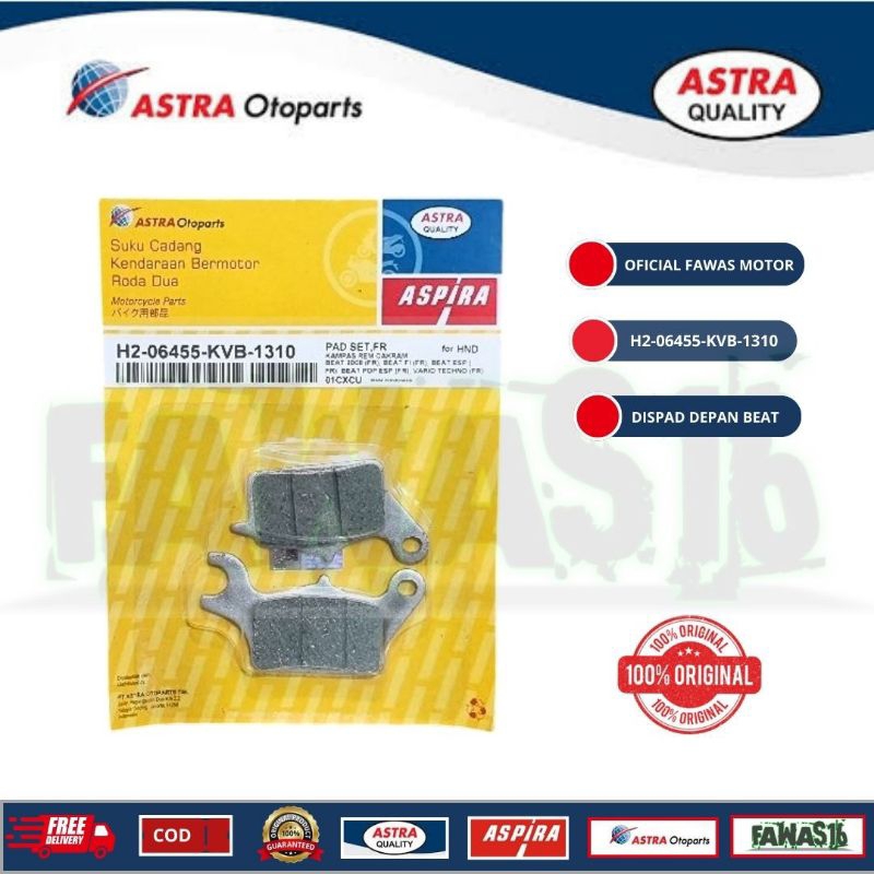 dispad kvb Kampas Rem Aspira Depan Beat Scoopy original
